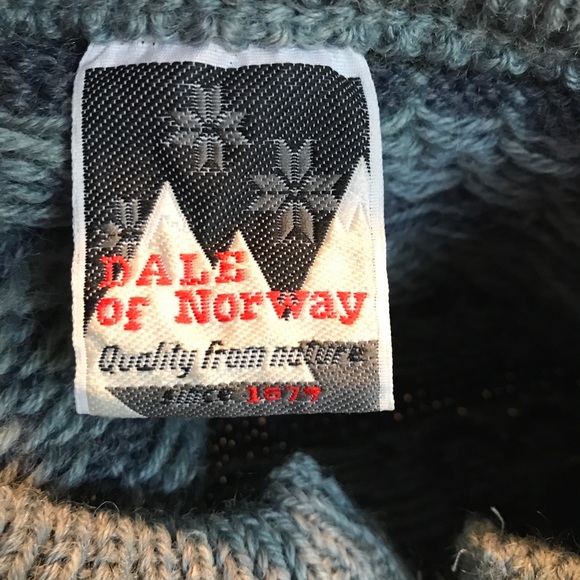 Dale Of Norway Wool Cardigan Sweater-Blue Ivory-XS - Picture 9 of 11